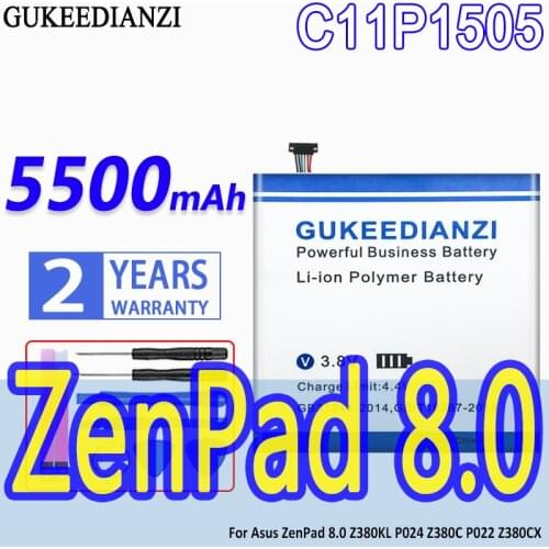 GUKEEDIANZI 5500mAh C11P1505 Replacement Battery For Asus ZenPad 8.0 Z380KL P024 Z380C P022 Z380CX Rechargeable Batteries