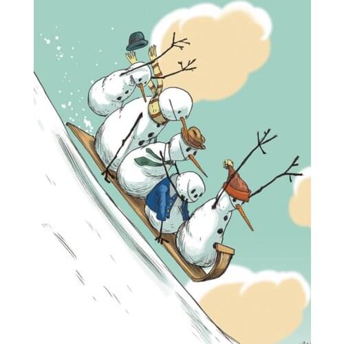 Snowman Skiing Transparent Silicone Clear Rubber Stamp Sheet Cling Scrapbooking DIY Cute Pattern Photo Album Paper Card Decor
