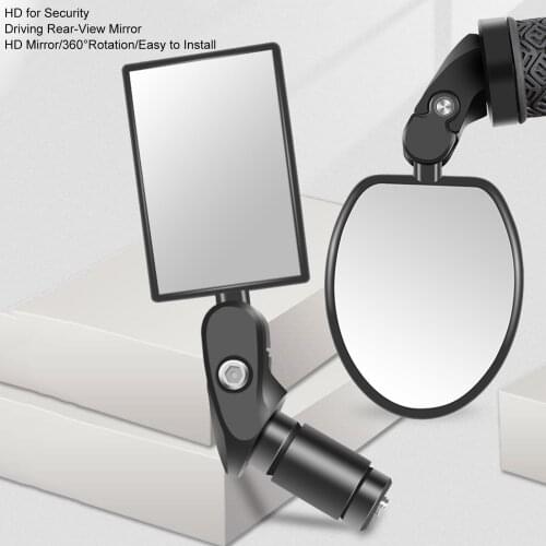 Universal Bicycle Motorcycle Rearview Handlebar Mirror Cycling Rear View 360 Rotate Adjustable View Mirrors Accessories New