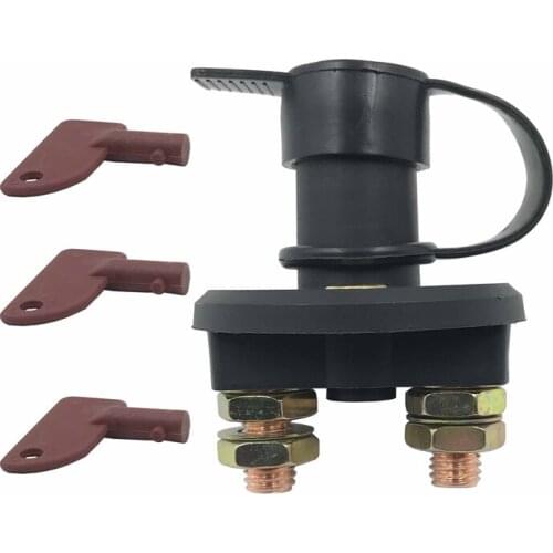 Universal 2pcs Battery Switch Cut Off Power Kill Switch with 6X Keys For Car Boat Van Truck
