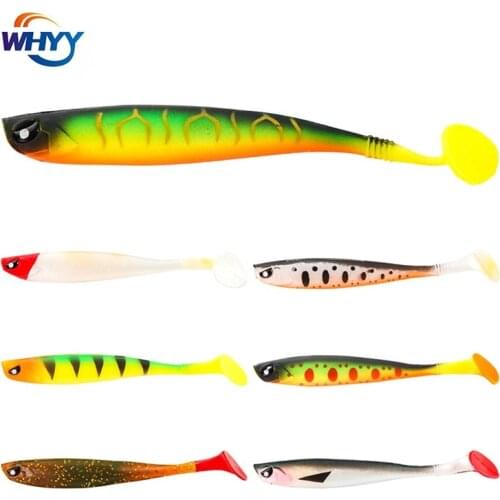 Soft Fishing Lure 95MM Silicone Bait Shad Worms Bass Pike Minnow Swimbait Rubber Fish Lure High Quality Ice Fishing Lure
