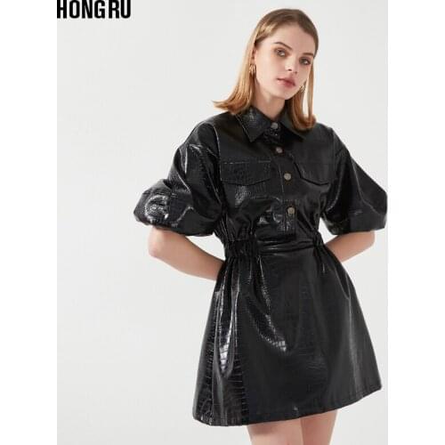 Dress-style Crocodile pattern pu leather jackets female Shiny Leather Jacket Shiny fabric Rock Cropped leather Outerwear F2889