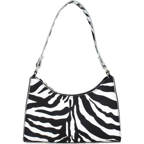 Housebags Women Zebra Pattern Baguette Bag 195