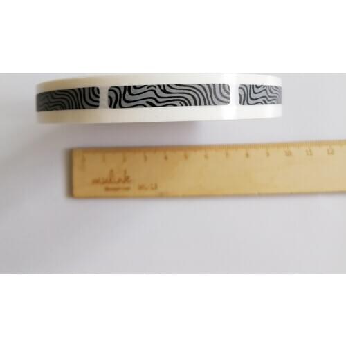 1000 stickers per roll 6x36mm Zebra ripple pattern SCRATCH OFF LABEL STICKER