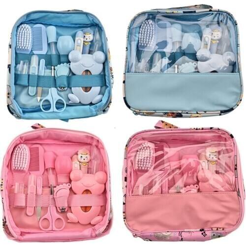 13Pcs/Set Baby Health Care Kit Baby Healthcare Thermometer Hygiene Grooming Brush Clipper Scissor Kid Toiletries for Baby