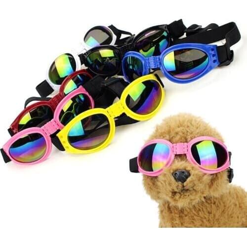 240 Pcs Dog Goggles Foldable Glasses Eye Wear UV Protection Waterproof Cat Sunglasses Pet Accessories 6 Colors Wholesale E2