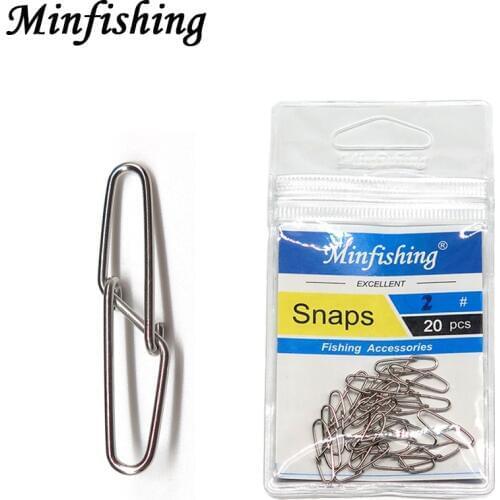 3 Packs Minfishing Brand Fishing Swivels Stainless Steel Swivel Snap High Quality Fishing Lure Connetor Fishing Accessories
