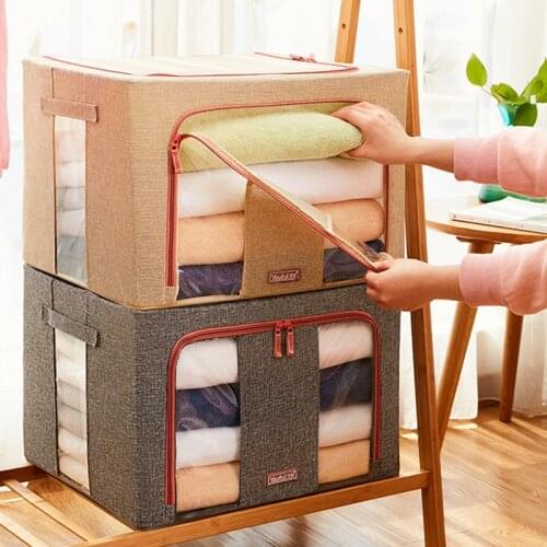 39x29x20cm Folding Laundry Basket Double Zipper Clothing Storage Basket Storage Barrels For Kids Toy Organizer Container