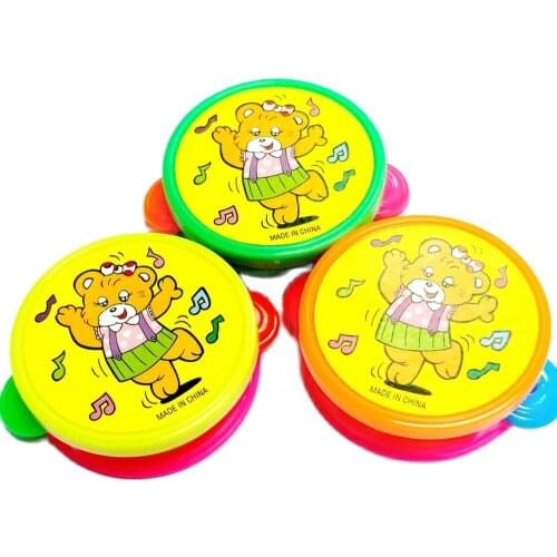 4 Pcs Colorful Bear Tambourine Musical Toys Boys Girls Noise Maker Birthday Party Pinata Fillers Lucky Favors Gift Prize Novelty