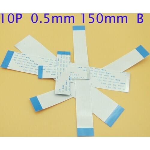 5pcs-100pcs New FFC FPC flat flexible cable 0.5mm pitch 10 pin B Reverse Length 150mm Width 5.5mm Ribbon 10pin Flex Cable