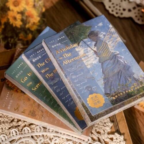 Mengtai 90pcs Art Healing Series Material paper Memo Pad Decorative Junk Journal Notes Stationery Scrapbooking Diary Album Lable