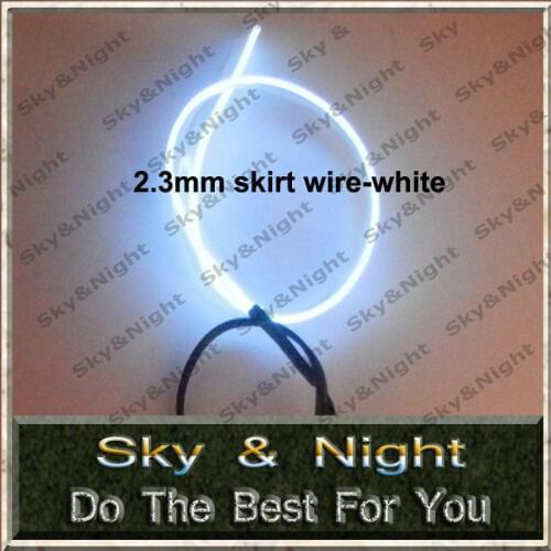 White/green/blue/dark green/ice blue/pink/purple/orange/yellow el welted wire/skirt el flashing 100M+free shipping