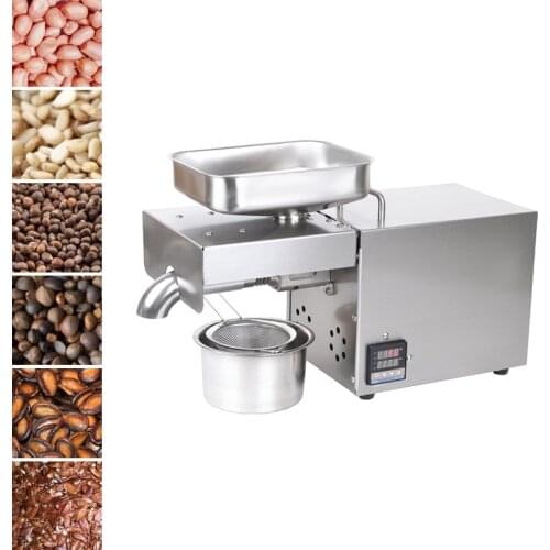 Electric Oil Press Extractor Presser with Temp Control, Home Oil Expeller, Sesame Oil Peanut Butter Oil Press