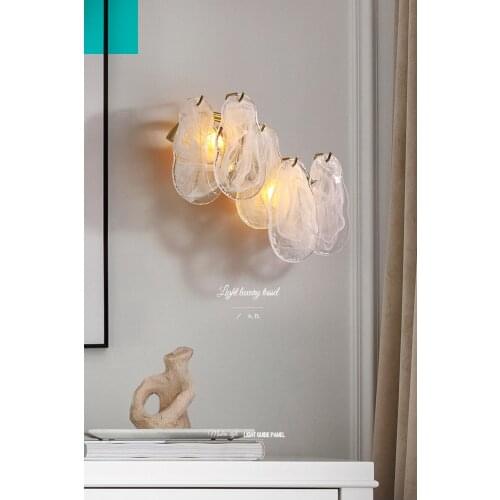 Postmodern living room background wall bedroom wall lamp aisle corridor simple personality creative glass lamp wall lamp