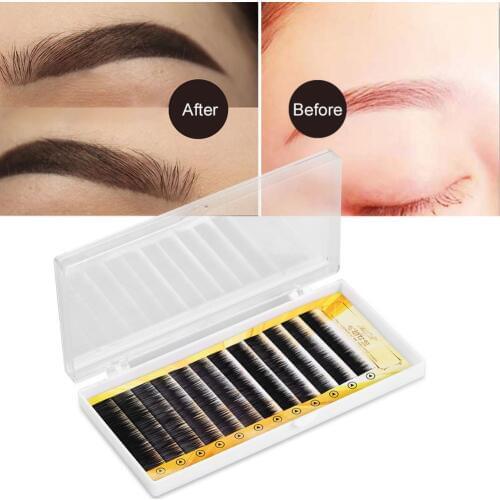 Imported Fiber Mixed False Eyebrow Extension Light wear silky perfectly curved Black Fake Eyebrow Enhancer False Eyelash