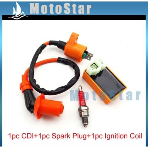 Racing Performance Ignition Coil A7TC Spark Plug 6 Pin AC CDI Box For Chinese Pit Dirt Bike ATV Quad Moped Scooter