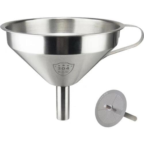 Stainless Steel SUS304 Bar Wine Flask Funnel for Filling Hip Flask Beer Liquid Bar Tools with filter Screen