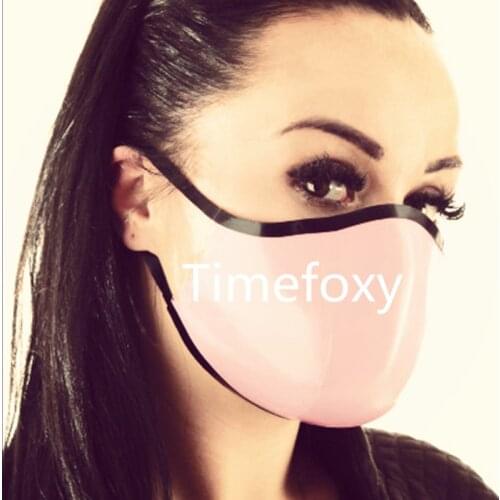 Skin color Latex hood rubber face Mask Halloween hood fetish mask Rubber masque for party