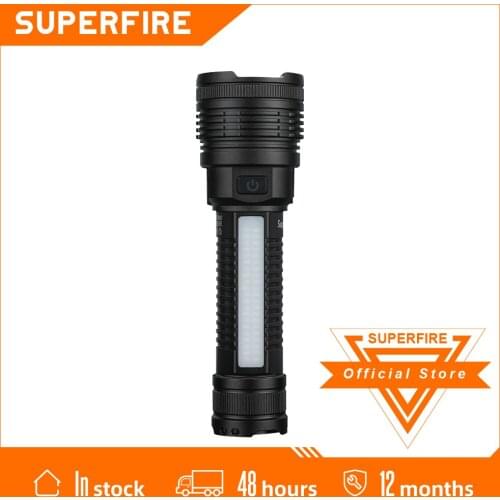 Supfire D15-S New 18W COB+XPE LED Flashlight Waterproof Camping Lantern USB Rechargeable Best For Tactical Self-Defense Torch