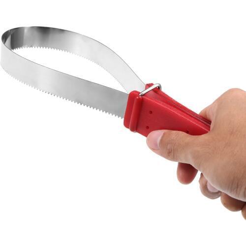 Stainless Steel Equine Sweat Scraper Horse Shedding Grooming Tool Deshedding Cleaning Loop Comfortable Grip Riding Equipment
