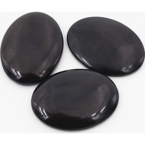 New Fashion 5pcs 30x40mm Black Color Flat Back Resin Cabochons Cameo G7-14