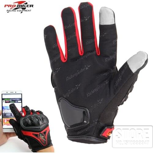 Pro-biker Motorbike Full Finger Gloves Thumb Index Finger glove Touch Screen Moto gloves Motorcycle Cycling Racing Riding gloves