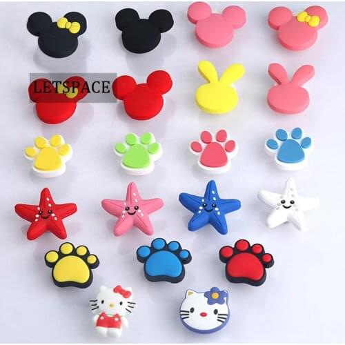 Free Shipping NEW cute cartoon Childrens room environmental protect Knob Black drawer single hole Handle Furniture cabinet Pull