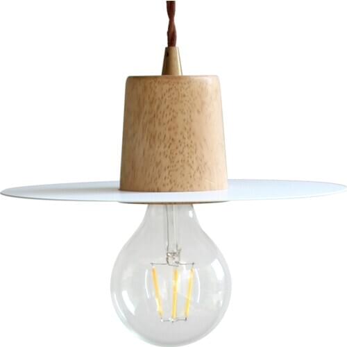 Nordic Design Modern LED Pendant Lamp Loft Decor Wood Iron Hanging Light Fixtures Dining Room Bar Home Lighting Luminaire