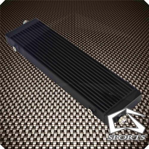 Universal Large Bar and Plate Single Cross Flow Oil Cooler 18.5"x5.5"x1.58" Core 1PCS Black/Silver