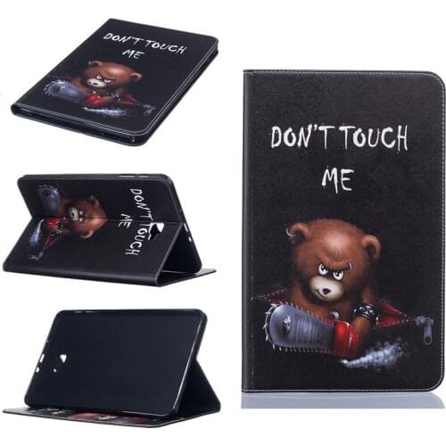 High quality Fashion painting flip Book smart Case Cover For Samsung Galaxy Tab A 10.1 T585 T580 T580N Tablet case+pen film