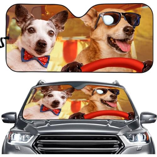 Animal Pattern Funny Windshield Sun Shade for Car Durable Fold-up Auto Front Window Sunshade Cover UV Protect Car accessories