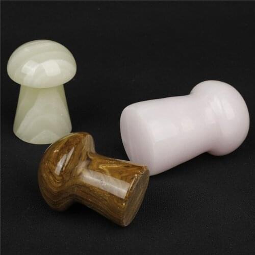 1pcs Natural Marble Rose Quartz Crystals Stones Mushroom Healing Chakra Energy Stone Home Decor