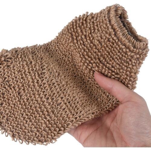 1pcs Exfoliating Hemp Glove Mitt Mitten Bath Sponge Scrubber Remove Dead Skin Deep Clean & Invigorate Your Skin Double Side