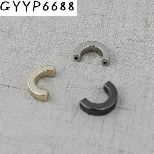 10pcs 50pcs 15mm inside arch alloy bridge ring u ring bags metal hanger alloy thick u rings for handbags connector accessory