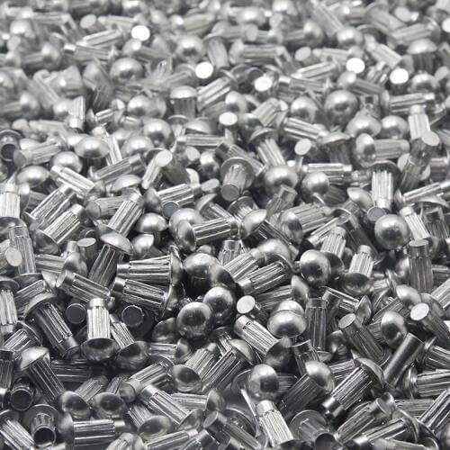 20pcs M5 knurled solid rivets semicircular head big head rivet home decoration bolts 6mm-16mm length