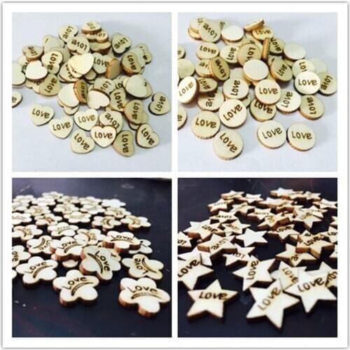 200pcs Mixed Star Blank Unfinished Wood Crafts Art Home Decoration DIY Laser Cut Rustic Wooden craft supplies Decorative Craft