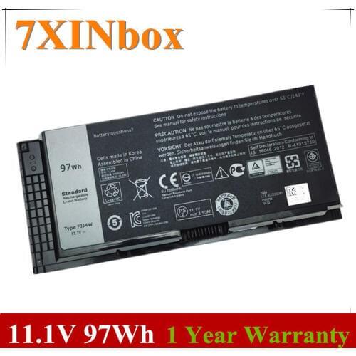 7XINbox 11.1V 97Wh Laptop Battery FV993 T3NT1 For Dell Precision M4600 M4700 M6600 M6700 PG6RC R7PND 0TN1K5 FV993