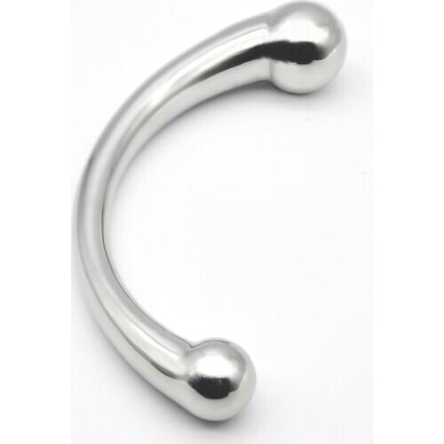 Stainless Steel G Spot Metal Anal Plug Double Headed Masturbator Dildo Butt Plug Massage Wand Erotic Adult Sex Toys For Woman