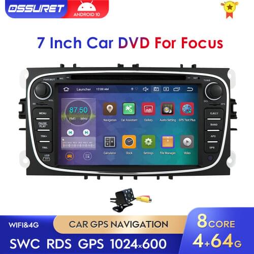 Octa Core Android10 Car Radio Multimedia Player For Ford Focus S-Max Mondeo Galaxy C-Max Kuga Transit Connect GPS 2din Video DSP