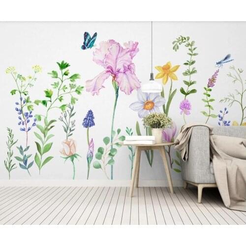 Bacal 3d flower wallpaper living room TV wall bedroom 5D wall papers home decor modern mural Papel de parede huda beauty
