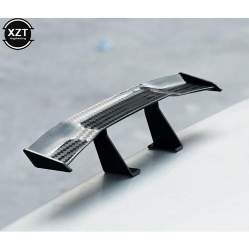 17cm Car Wing Modified Racing Rear Small Wing Mini Spoiler Carbon Fiber Twill Look Air Deflector Spoiler Decoration