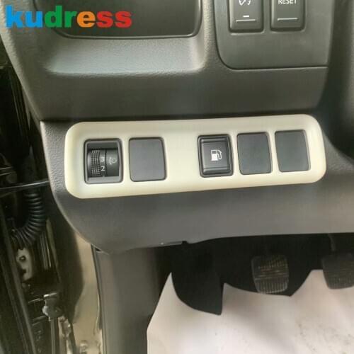 For Nissan Navara NP300 ST 2014 2015 2016 2017 2018 2019 Carbon Fiber Interior Headlight Switch Panel Cover Trim Car Accessories