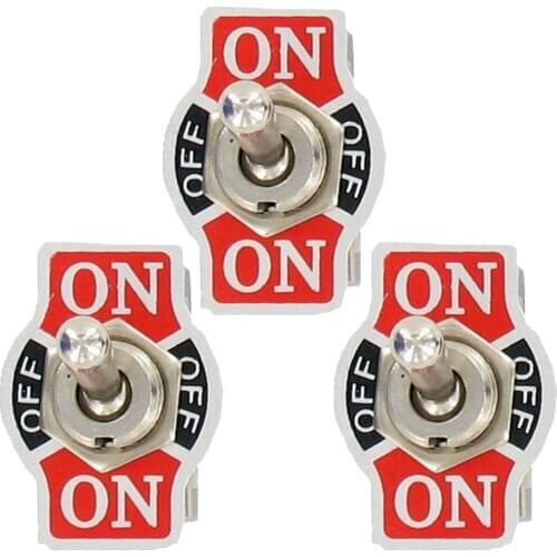 EE support 3 X Heavy Duty 20A 125V SPDT 3 Pin (ON)-OFF-(ON) Momentary Toggle Switch Universal Car Accessories Sales