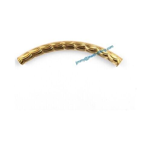 Jewelry findings metal tube beads spacer beads Carved tube Beads for jewelry making diy 4*45*0.4mm