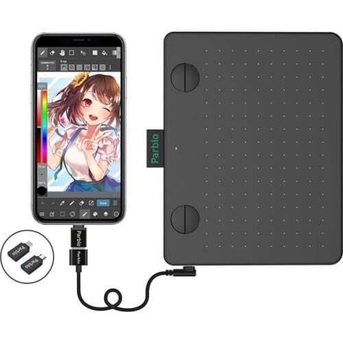 Parblo A640 V2 Portable Graphics Tablet Professional Signature USB Drawing Tablet 8192 Pressure Battery-free Pen for Beginners
