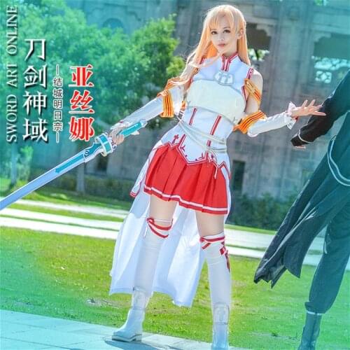 Anime Sword Art Online Cosplay Costume Yuuki Asuna/yuki Asuna Cosplay Costume Full Set Cos Halloween Clothing