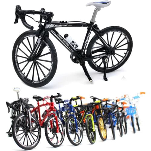 Diecast Metal Bicycle Model 1:10 Scale City Folded Road Race Cycling Mini Bike for Collection Friend Children Gift Boys Toys