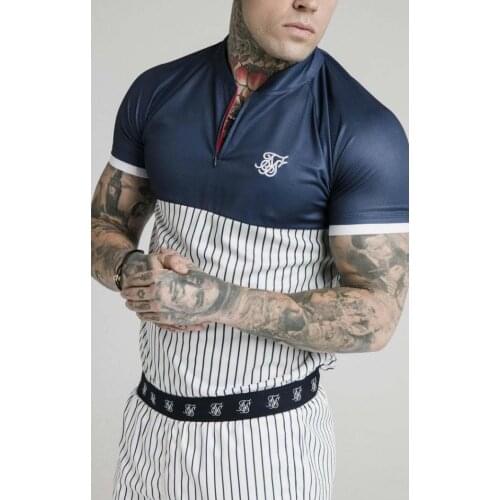 SikSilk Baseball Pinstripe Mens T-Shirt