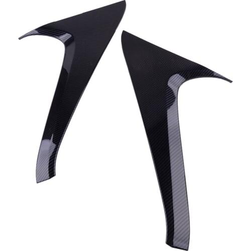 1 Pair ABS Black Car Rear Window Spoiler Molding Cover Trim Fit For Toyota RAV4 2019 2020 Accessories