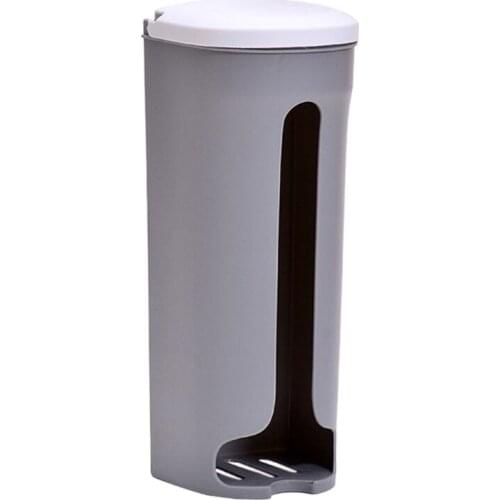 Wall Hanging Garbage Bag Storage Box with Cover Plastic Bag Dispenser Rack Holder Kitchen Bathroom Supplies